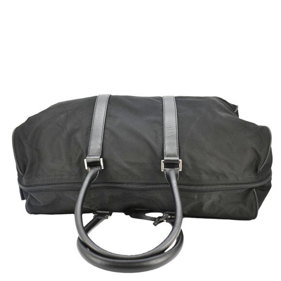 PRADA Re- Nylon Saffiano Leather Viaggio Duffle Bag Black - Picture 4 of 13